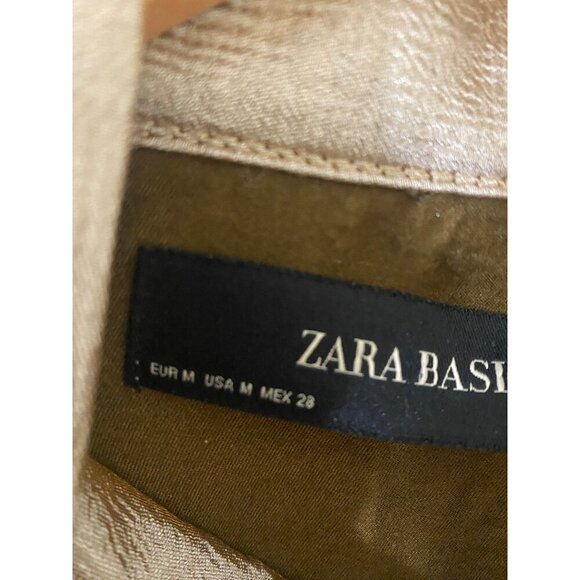 Zara Basic Women's Metaic Color Block Light Weight Full Zip Hooded Jacket - Medi - Picture 3 of 14